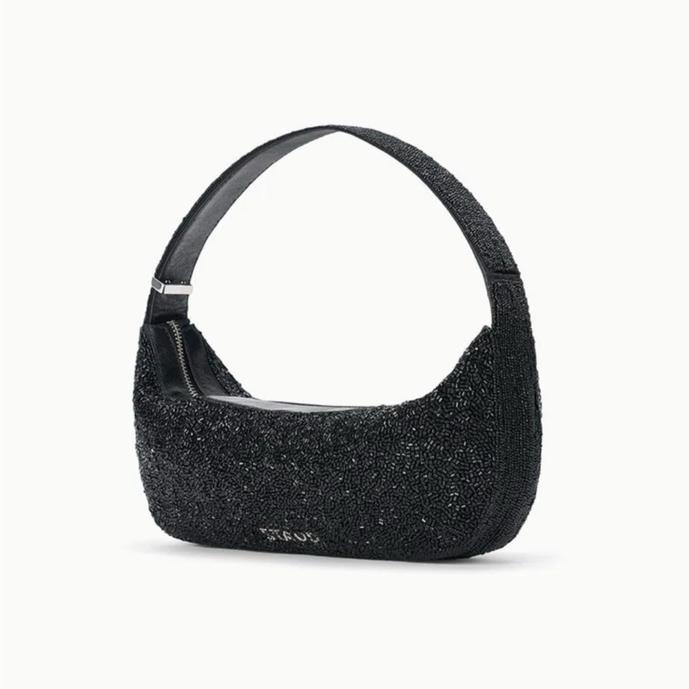 STAUD Black Demy Beaded Loop Wristlet - Picture 2 of 12